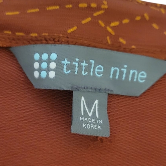 Title Nine Deep Pockets Dress - Sashiko ORANGE Hiking Gorpcore Active medium - Picture 5 of 9